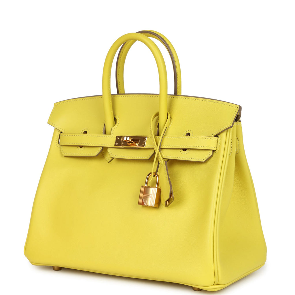 Birkin 25 Lime Swift Gold Hardware Bag
