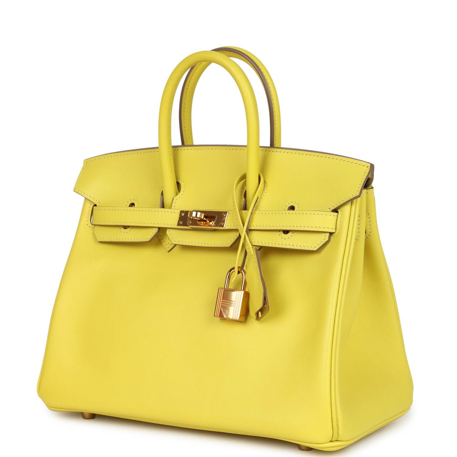 Birkin 25 Lime Swift Gold Hardware Bag