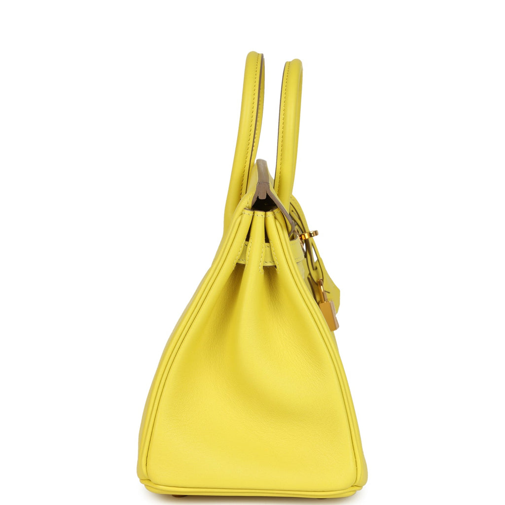 Birkin 25 Lime Swift Gold Hardware Bag