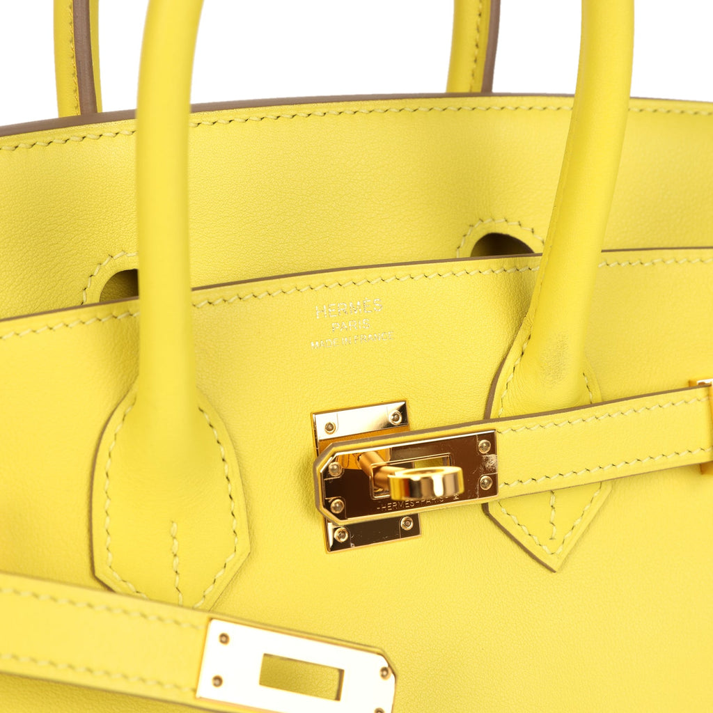 Birkin 25 Lime Swift Gold Hardware Bag