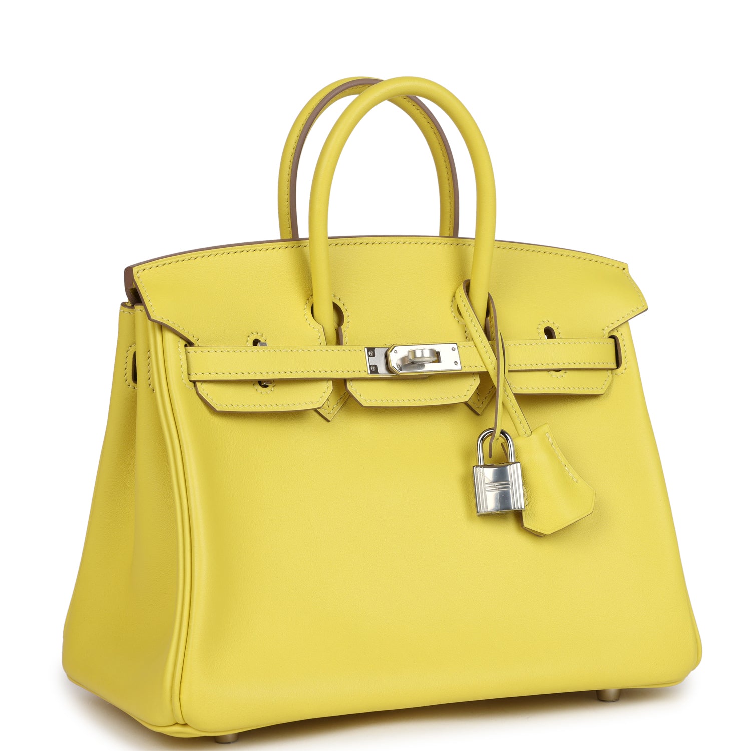 Birkin 25 Lime Swift Palladium Hardware Bag