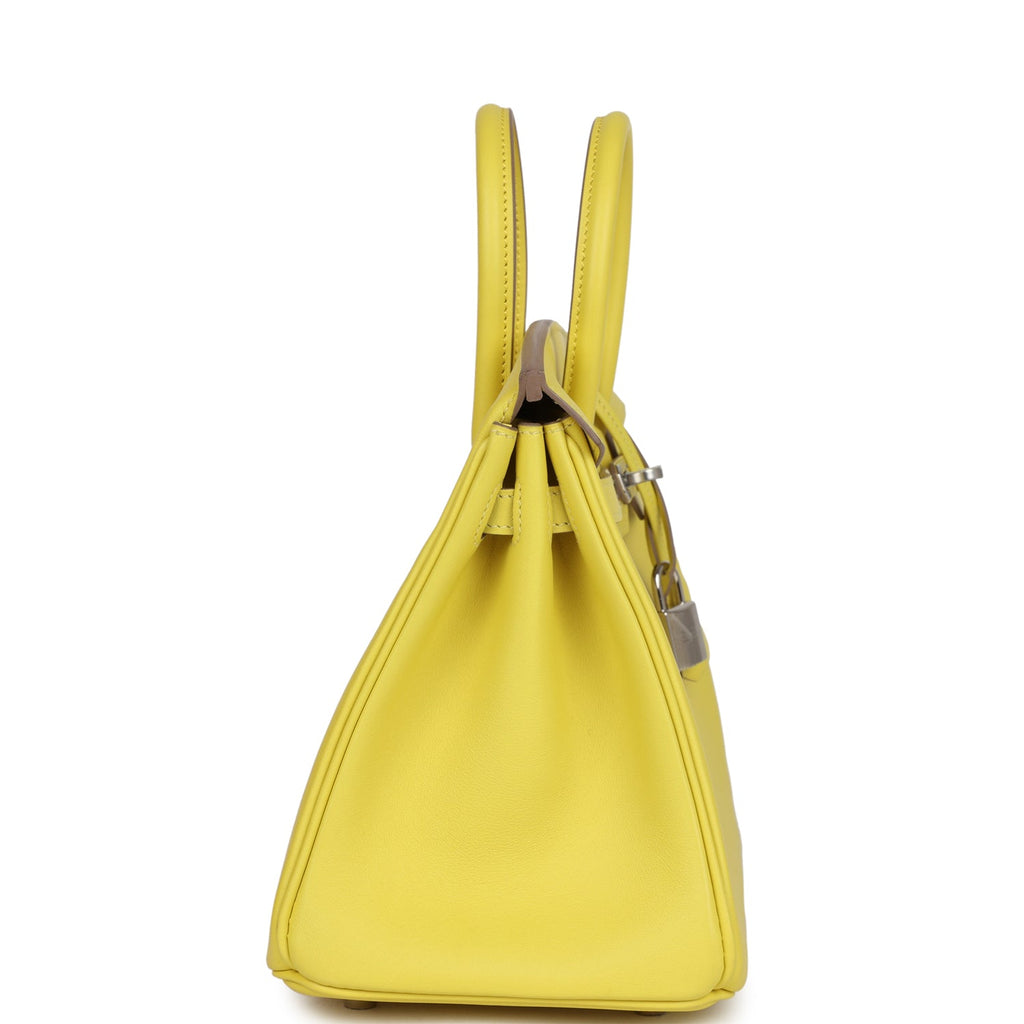 Birkin 25 Lime Swift Palladium Hardware Bag
