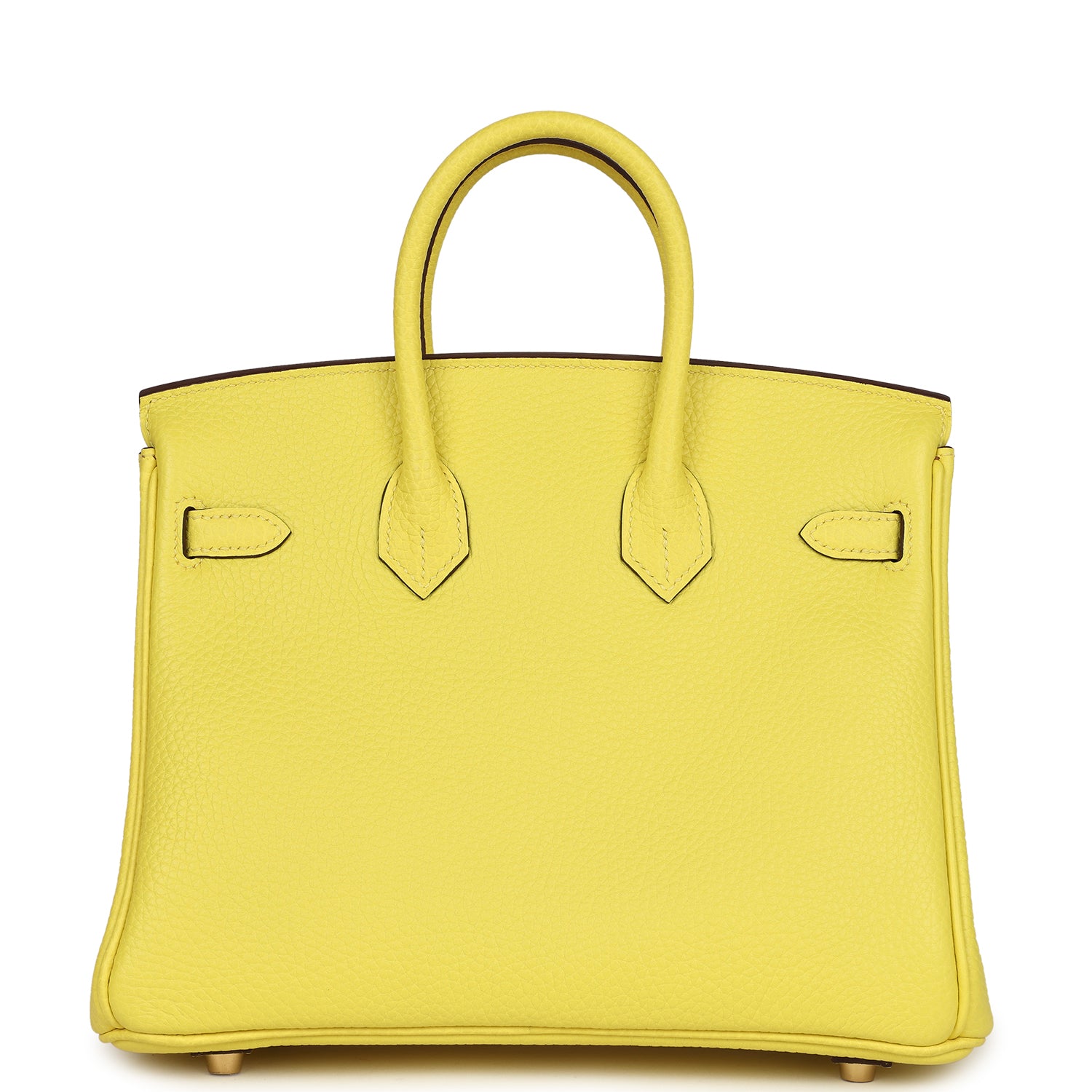 Birkin 25 Lime Verso Clemence Permabrass Hardware Bag