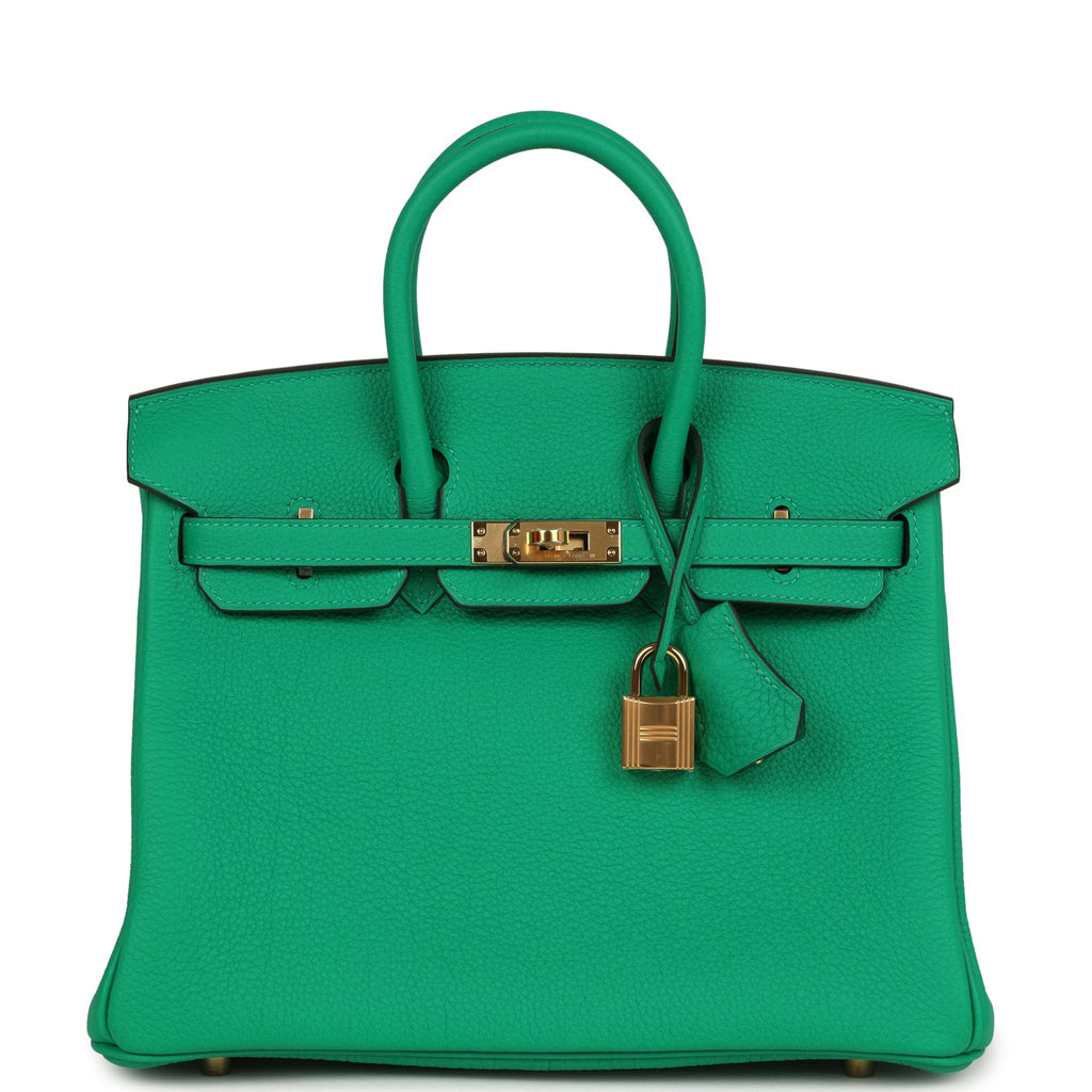 Birkin 25 Menthe Togo Gold Hardware Bag