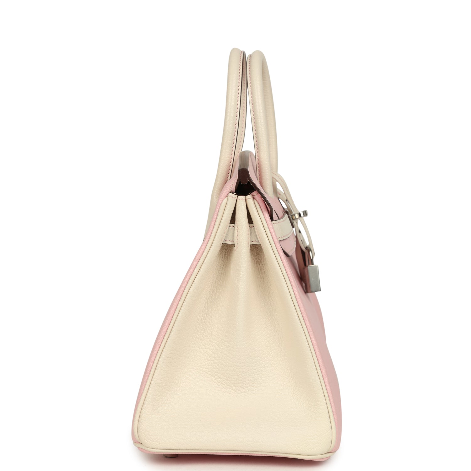 Birkin 25 Nata and Rose Sakura Chevre Mysore Palladium Hardware Bag