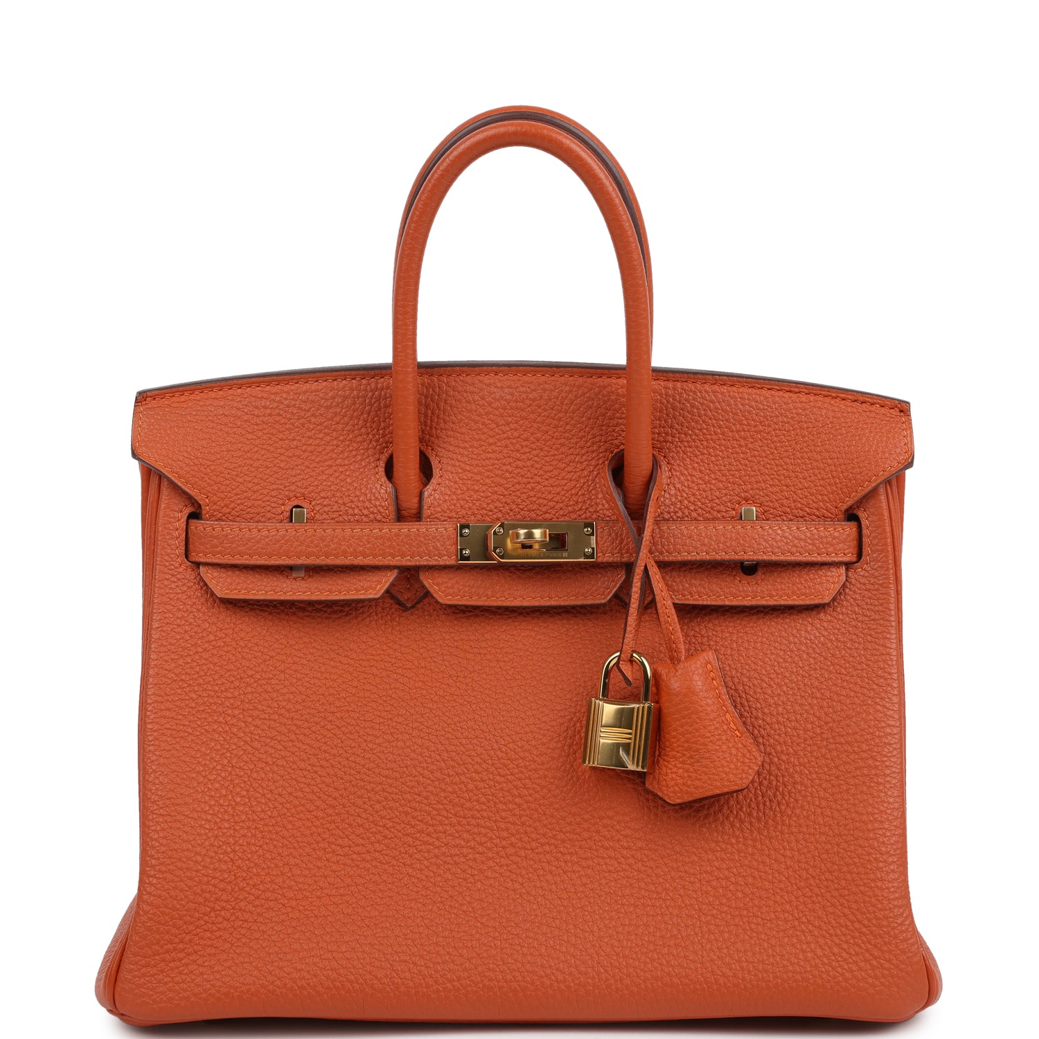 Birkin 25 Orange Togo Gold Hardware Bag