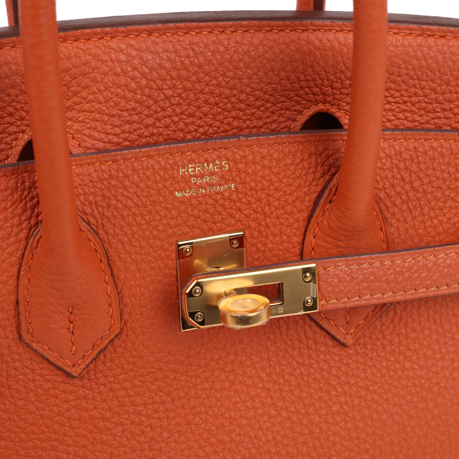 Birkin 25 Orange Togo Gold Hardware Bag