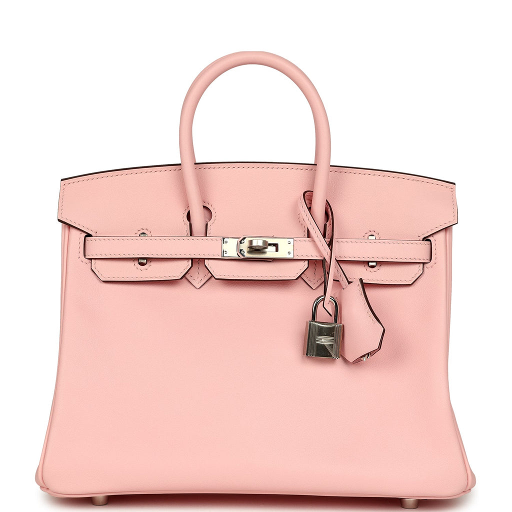 Birkin 25 Rose Sakura Jonathan Palladium Hardware Bag