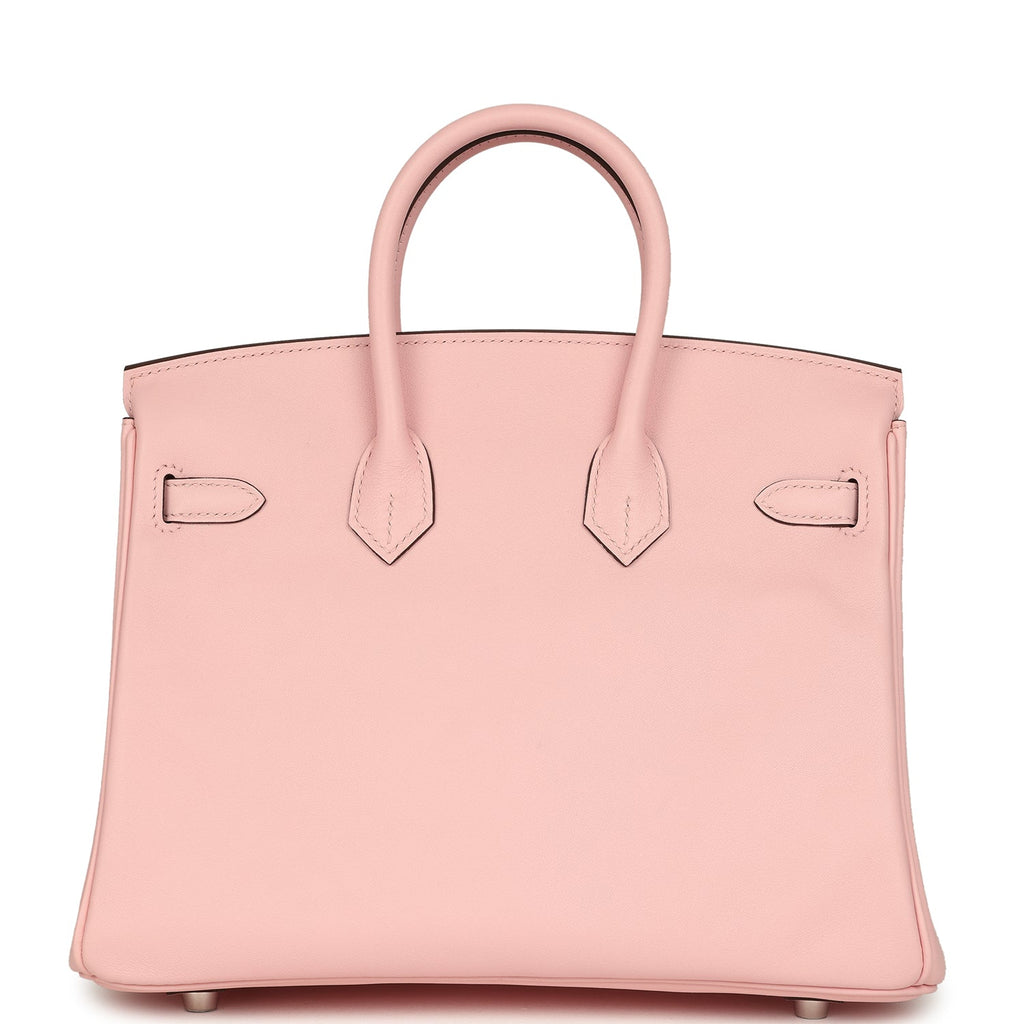 Birkin 25 Rose Sakura Jonathan Palladium Hardware Bag