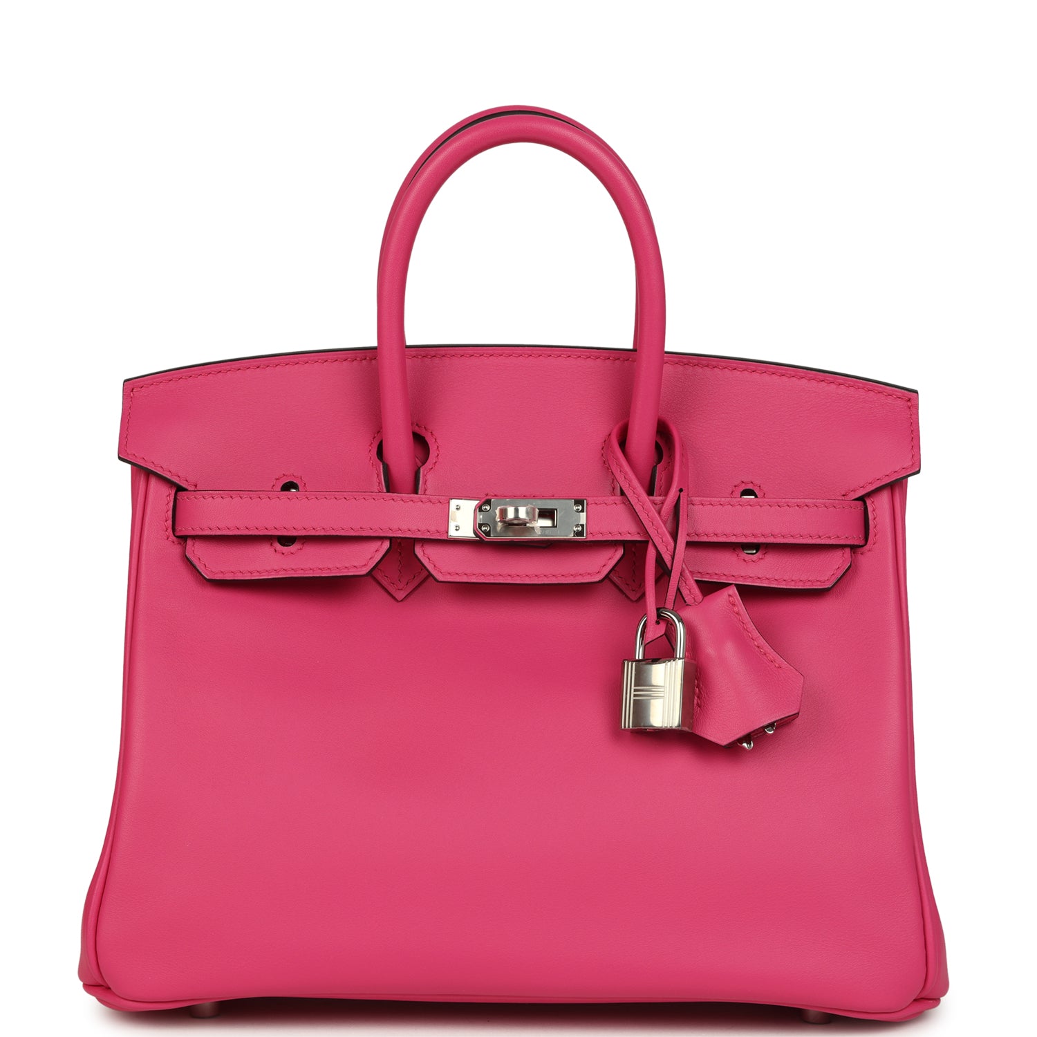 Birkin 25 Rose Shocking Swift Palladium Hardware Bag