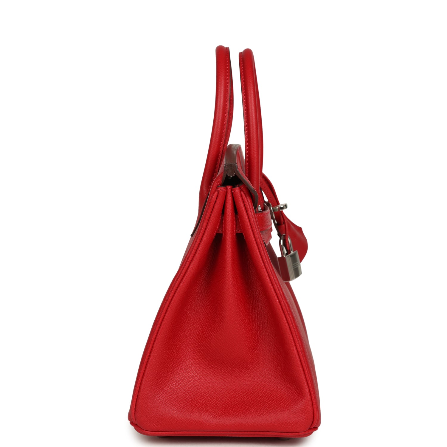 Birkin 25 Rouge Casaque Epsom Palladium Hardware Bag