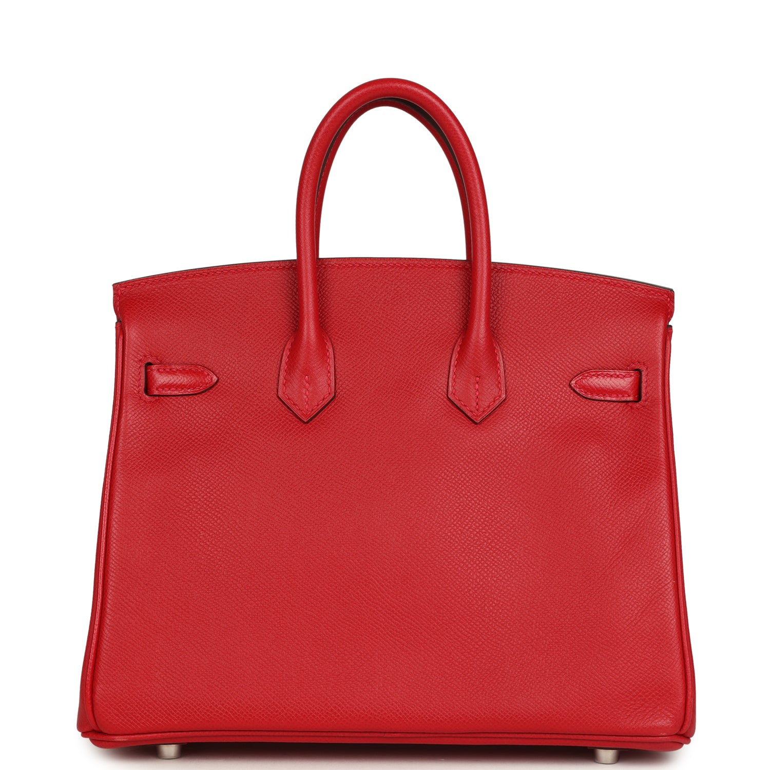 Birkin 25 Rouge Casaque Epsom Palladium Hardware Bag