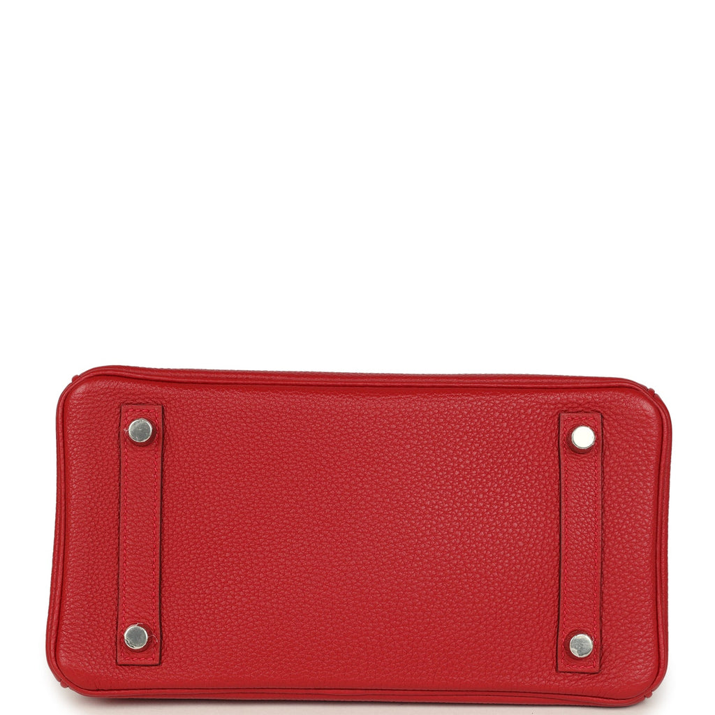 Birkin 25 Rouge Casaque Togo Palladium Hardware Bag