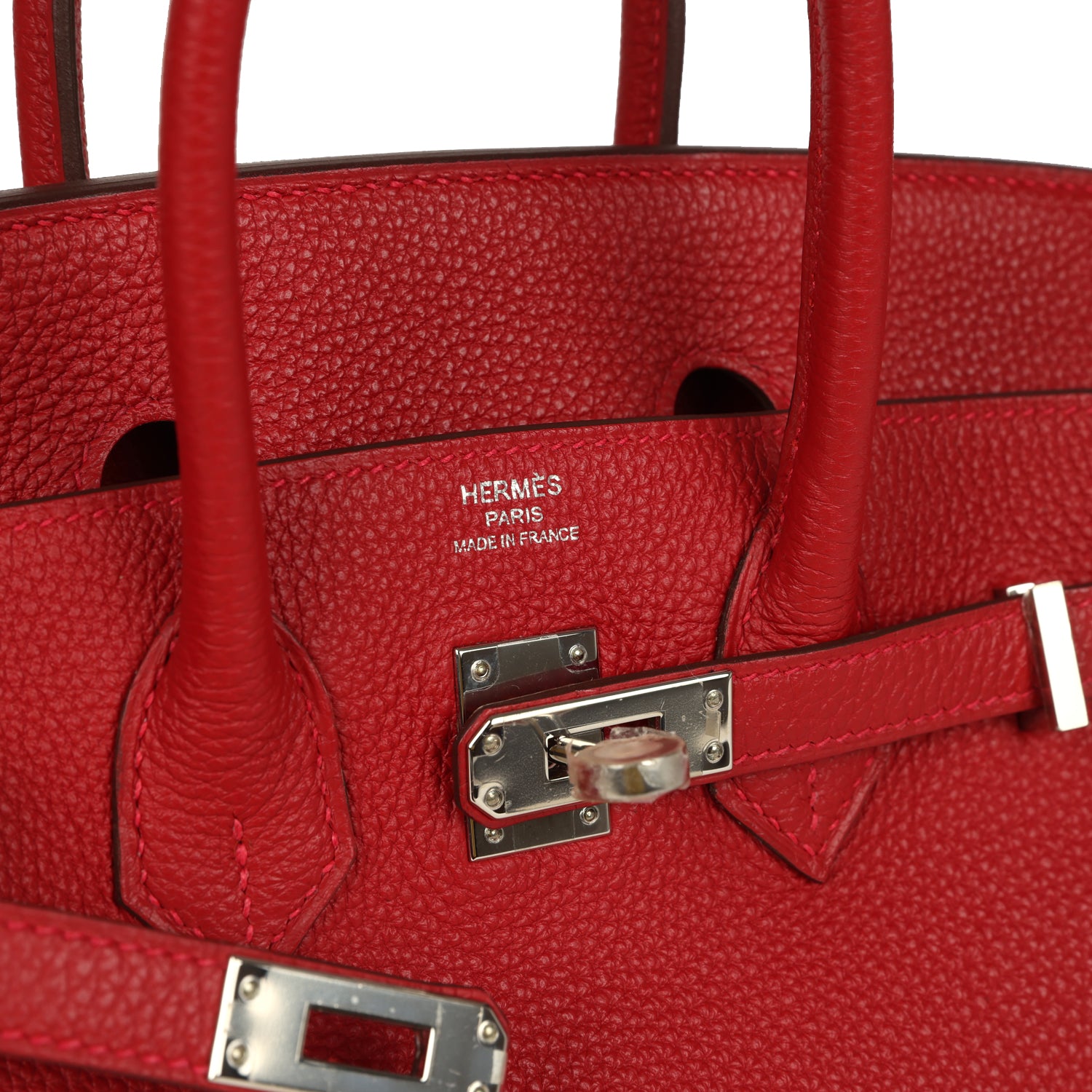 Birkin 25 Rouge Casaque Togo Palladium Hardware Bag