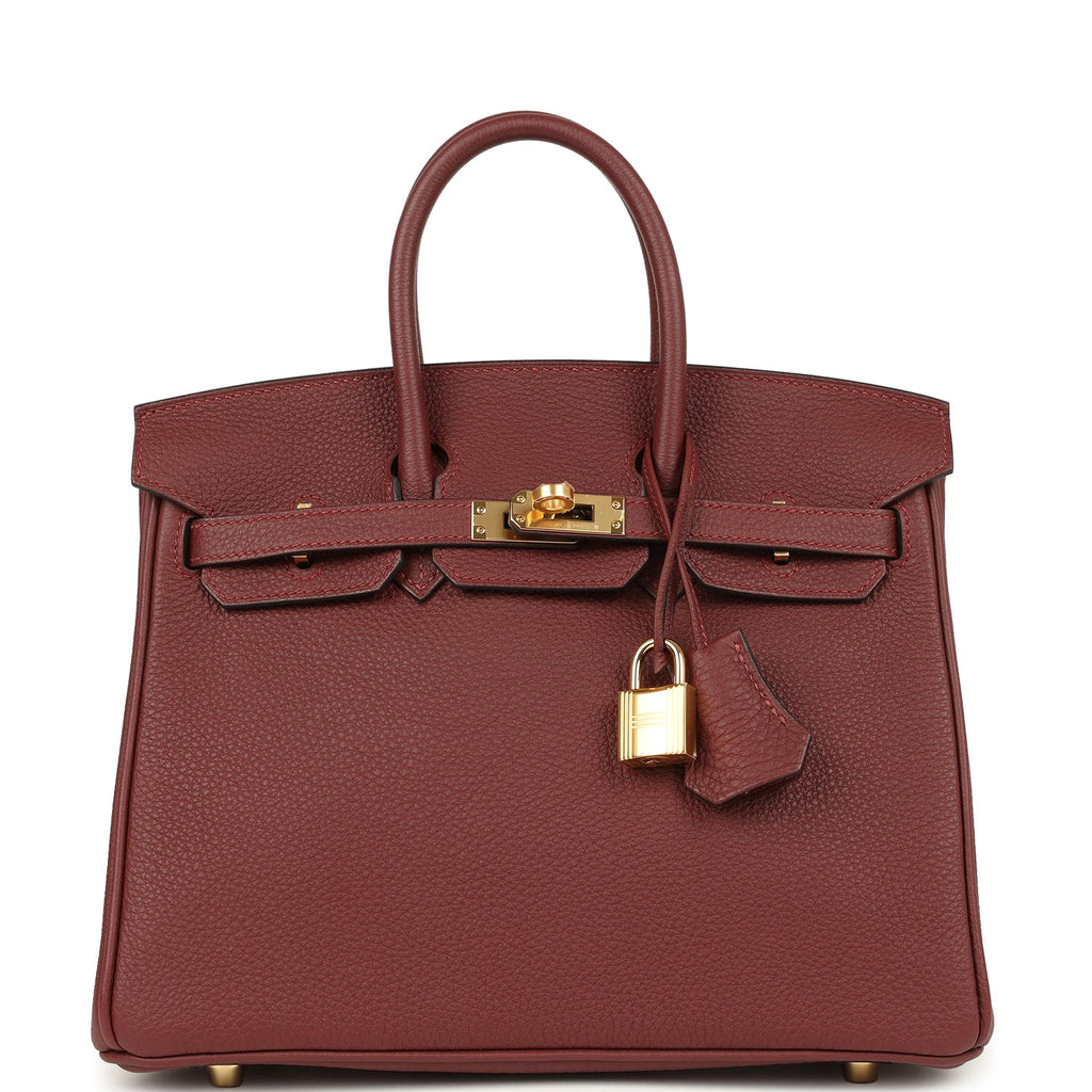 Birkin 25 Rouge H Togo Gold Hardware Bag