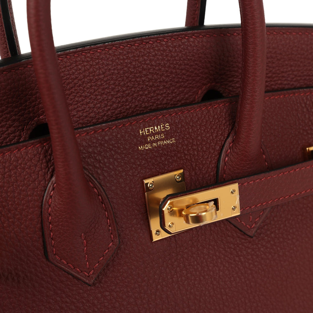 Birkin 25 Rouge H Togo Gold Hardware Bag