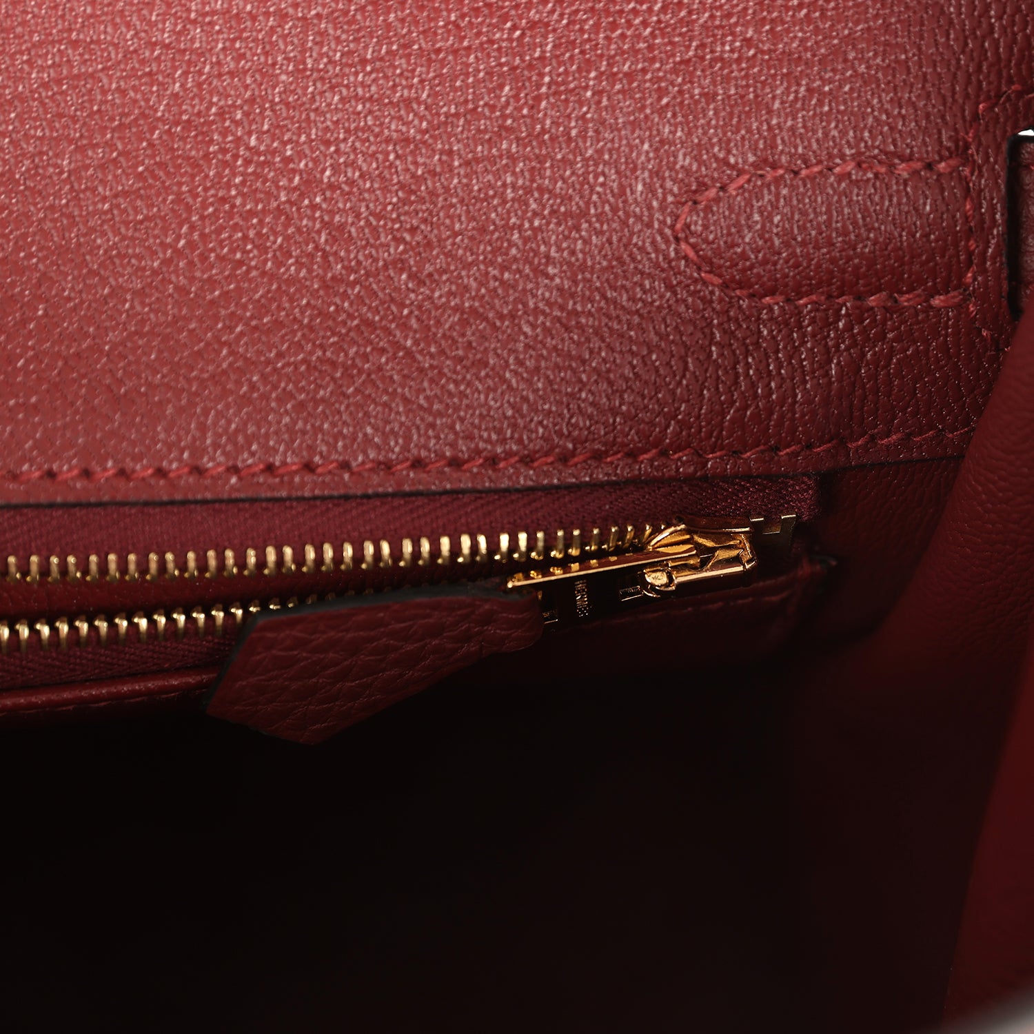 Birkin 25 Rouge H Togo Gold Hardware Bag