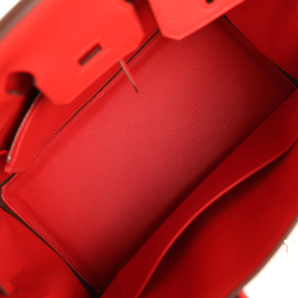 Birkin 25 Rouge Radieux Togo Palladium Hardware Bag