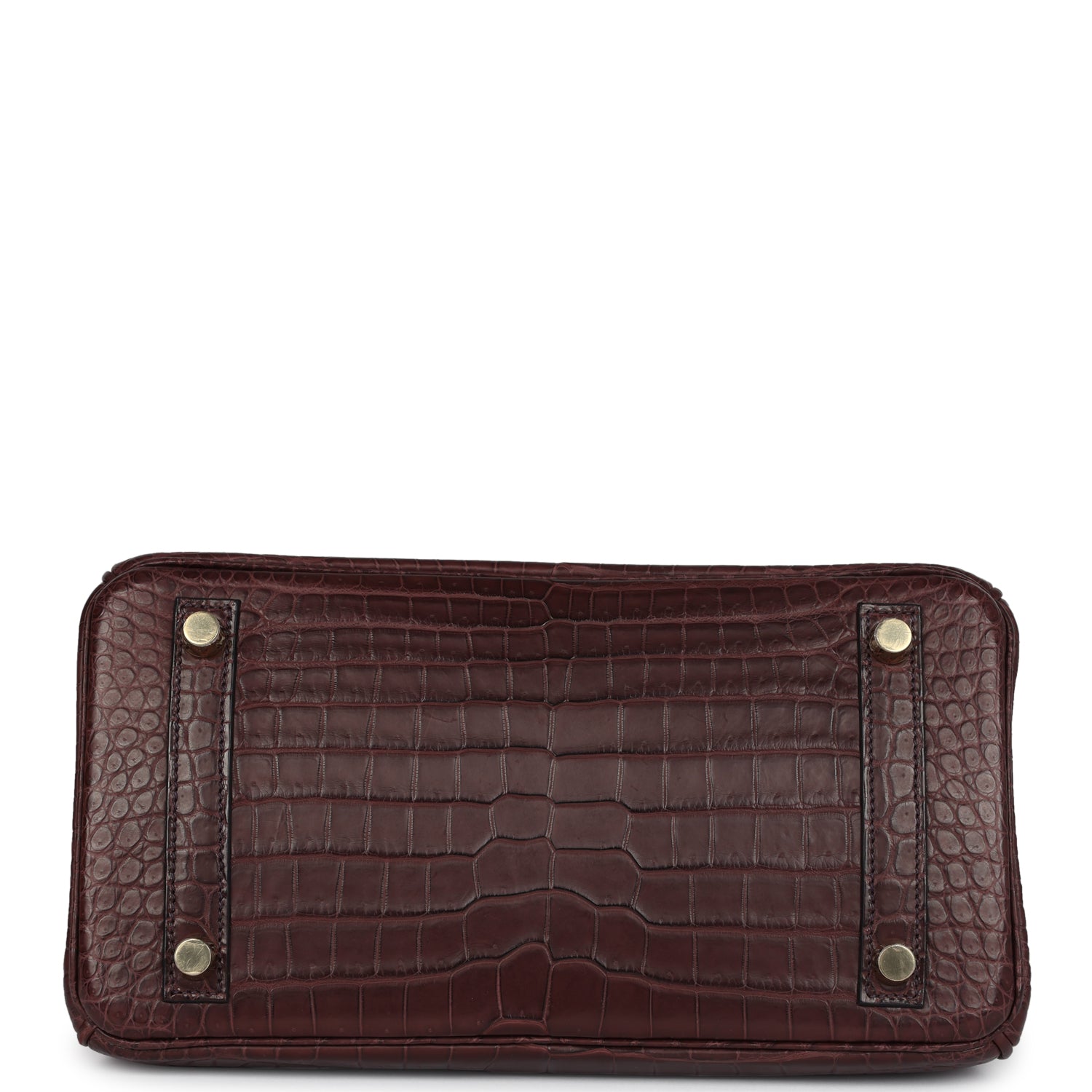 Birkin 25 Rouge Sellier Matte Porosus Crocodile Gold Hardware Bag