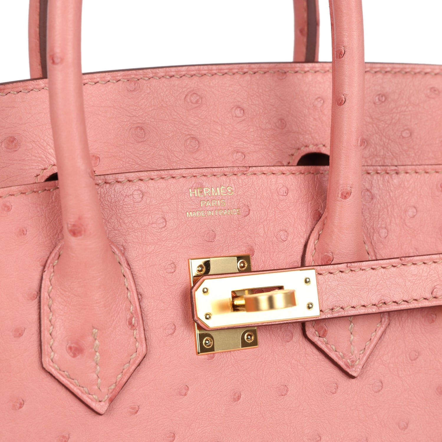 Birkin 25 Terre Cuite Ostrich Gold Hardware Bag