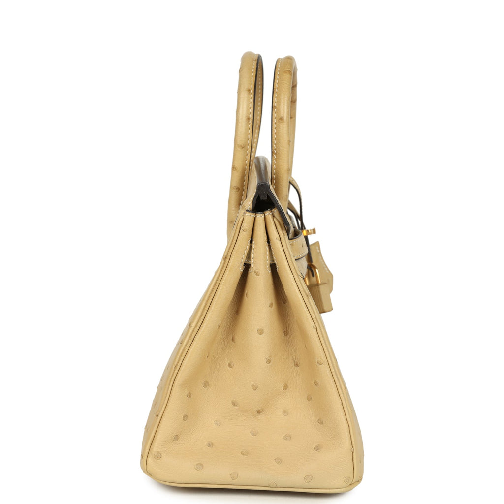 Birkin 25 Trench Ostrich Gold Hardware Bag
