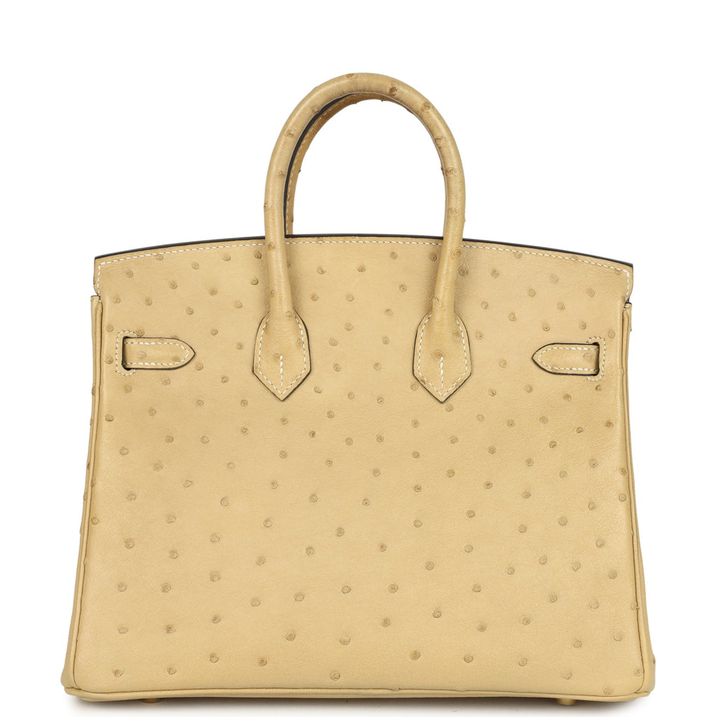 Birkin 25 Trench Ostrich Gold Hardware Bag