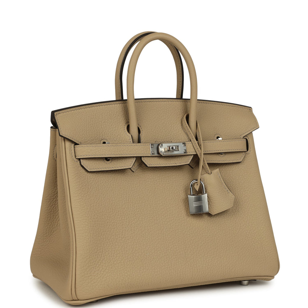 Birkin 25 Trench Togo Palladium Hardware Bag