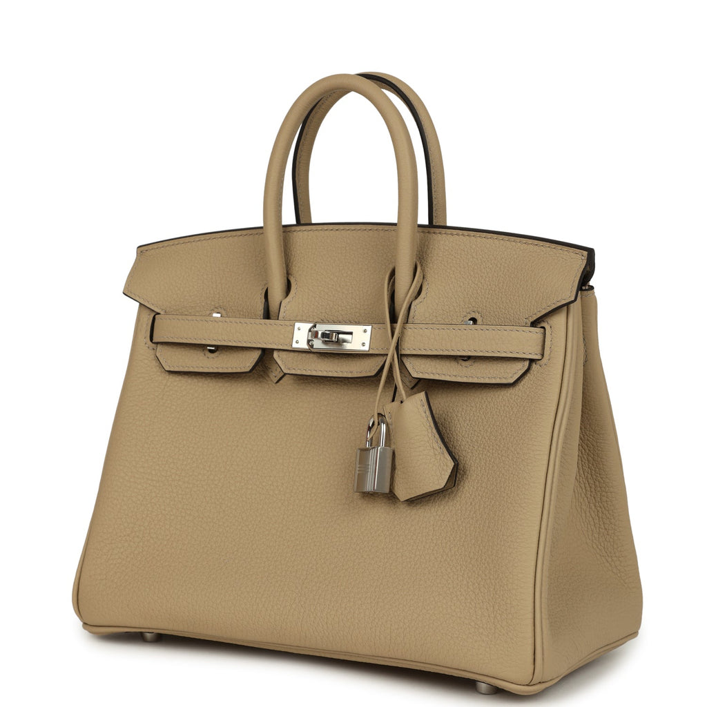 Birkin 25 Trench Togo Palladium Hardware Bag