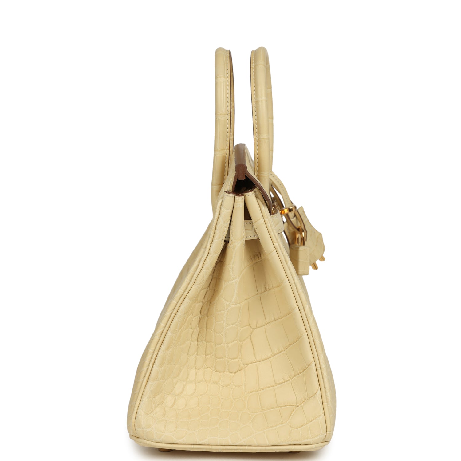 Birkin 25 Vanille Matte Alligator Gold Hardware Bag