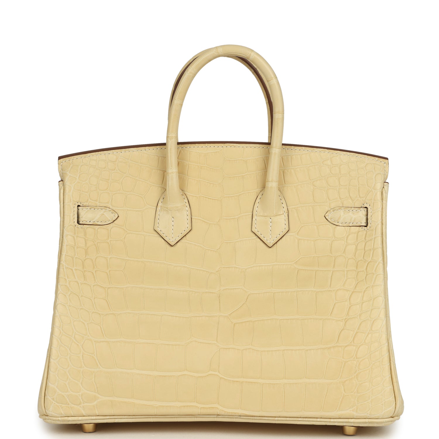 Birkin 25 Vanille Matte Alligator Gold Hardware Bag