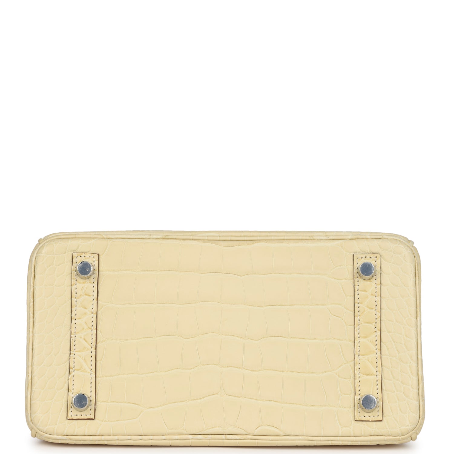 Birkin 25 Vanille Matte Alligator Palladium Hardware Bag