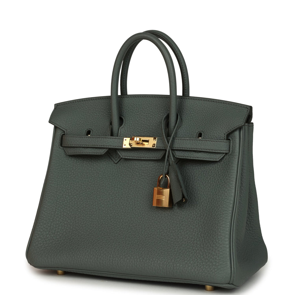 Birkin 25 Vert Amande Togo Gold Hardware Bag
