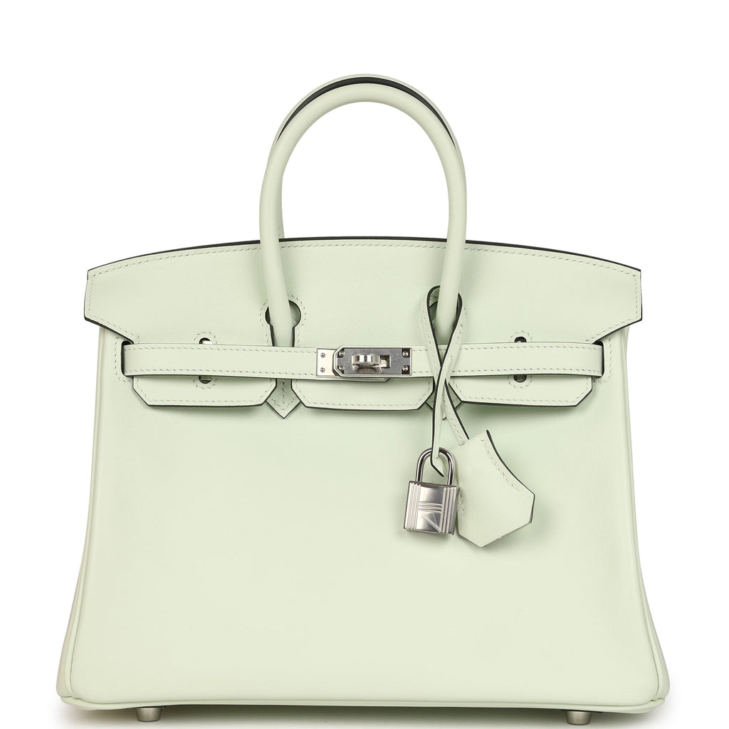 Birkin 25 Vert Fizz Swift Palladium Hardware Bag