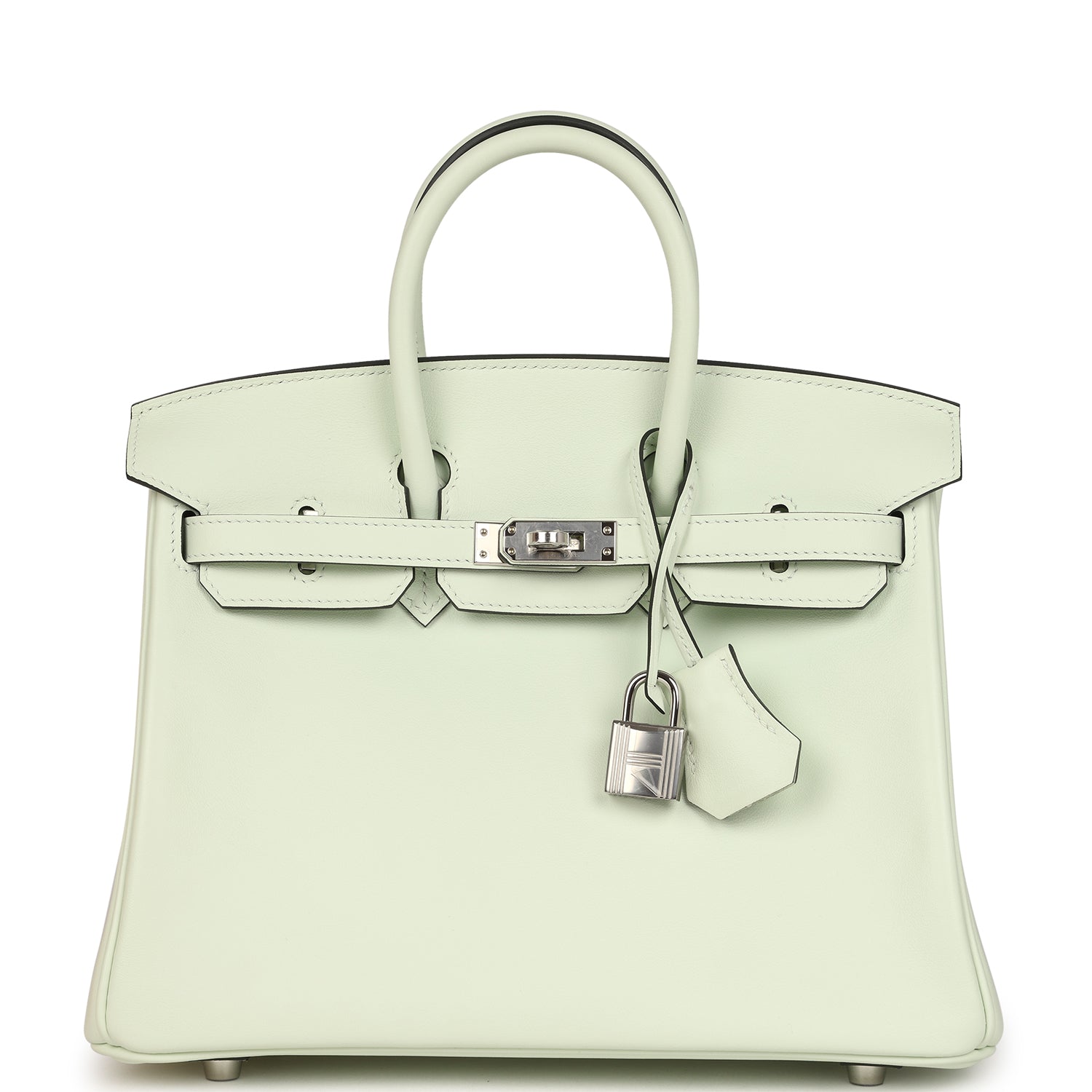 Birkin 25 Vert Fizz Swift Palladium Hardware Bag