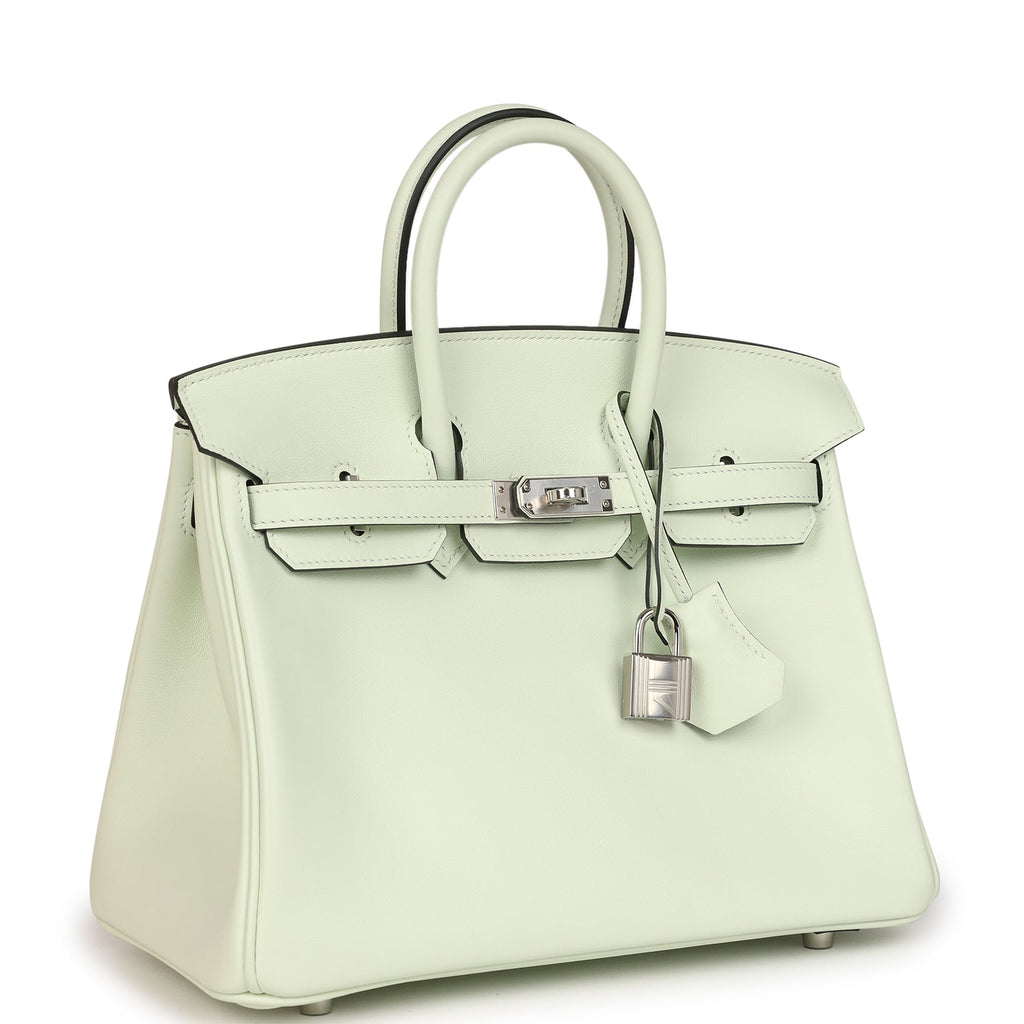Birkin 25 Vert Fizz Swift Palladium Hardware Bag