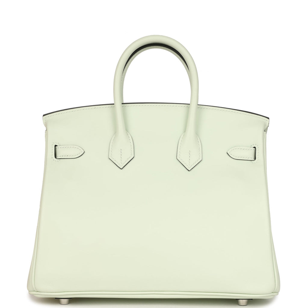 Birkin 25 Vert Fizz Swift Palladium Hardware Bag