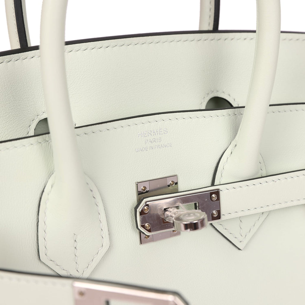 Birkin 25 Vert Fizz Swift Palladium Hardware Bag