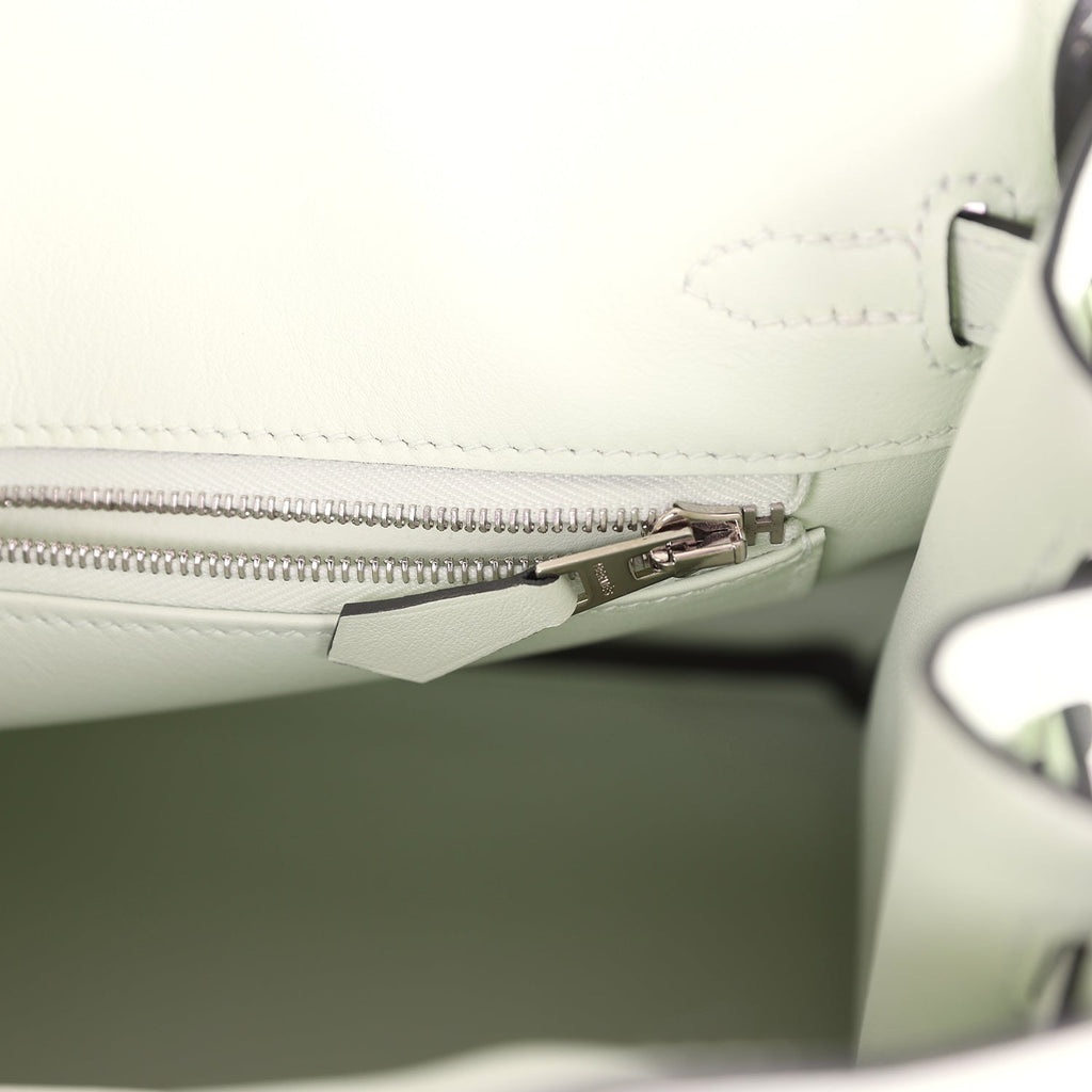 Birkin 25 Vert Fizz Swift Palladium Hardware Bag