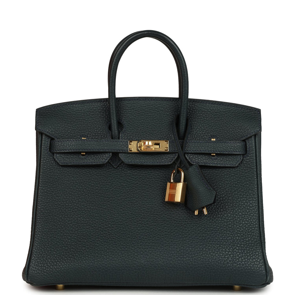 Birkin 25 Vert Rousseau Togo Gold Hardware Bag