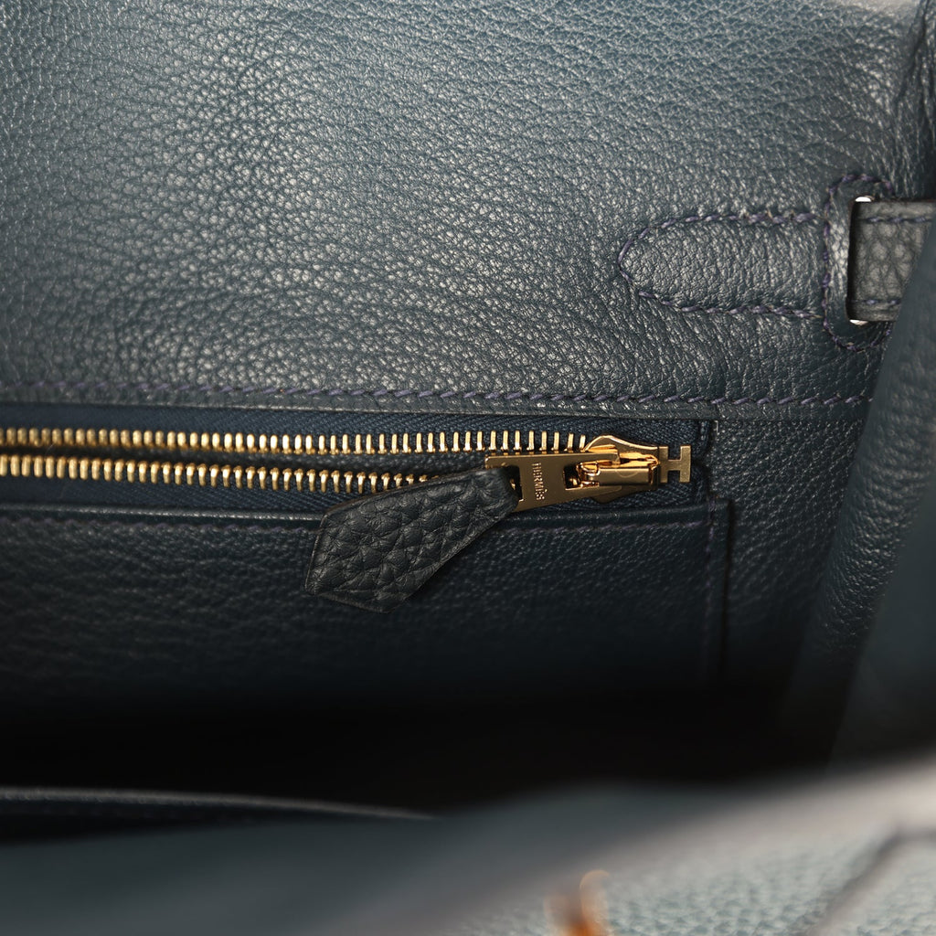 Birkin 25 Vert Rousseau Togo Gold Hardware Bag