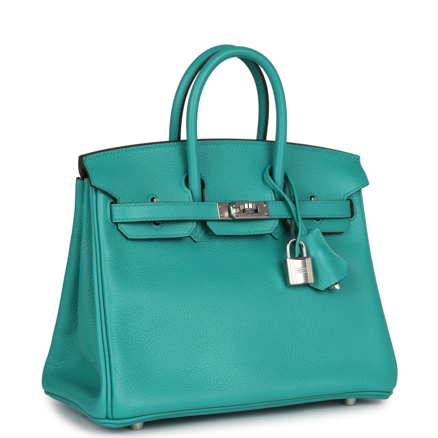Birkin 25 Vert Verone Verso Novillo Palladium Hardware Bag