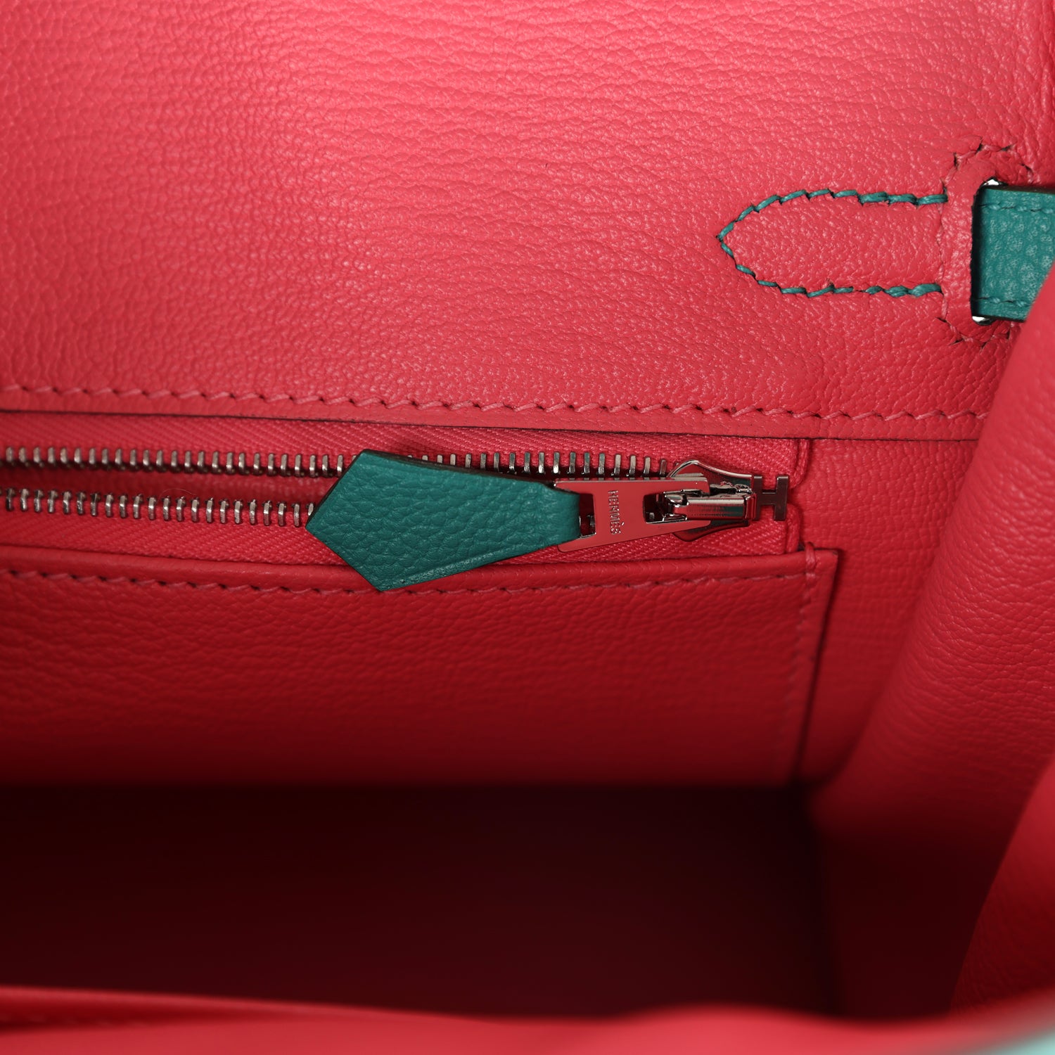 Birkin 25 Vert Verone Verso Novillo Palladium Hardware Bag