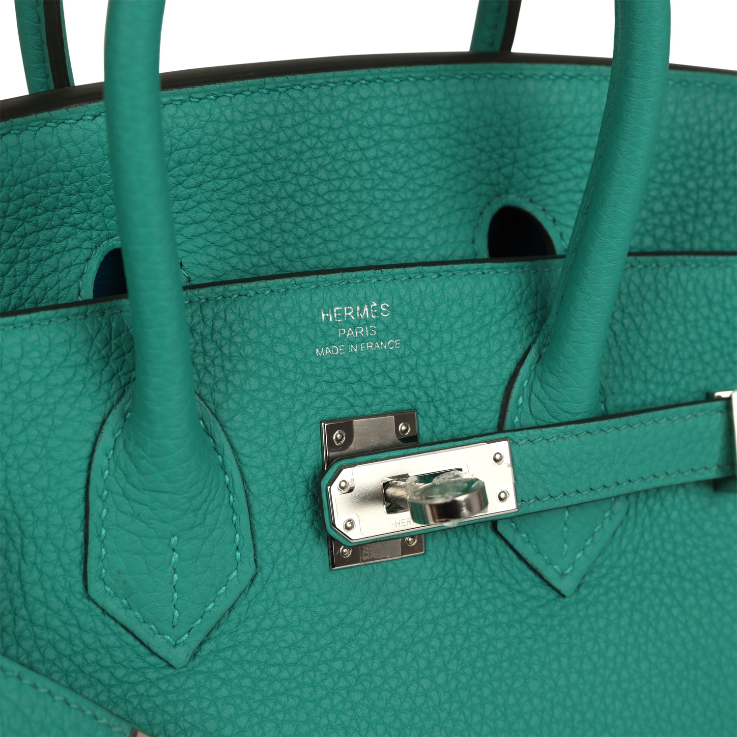 Birkin 25 Vert Verone Verso Togo Palladium Hardware Bag