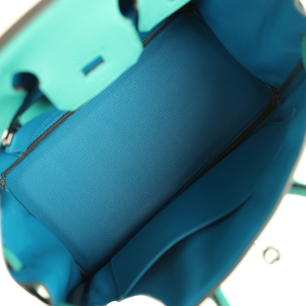 Birkin 25 Vert Verone Verso Togo Palladium Hardware Bag