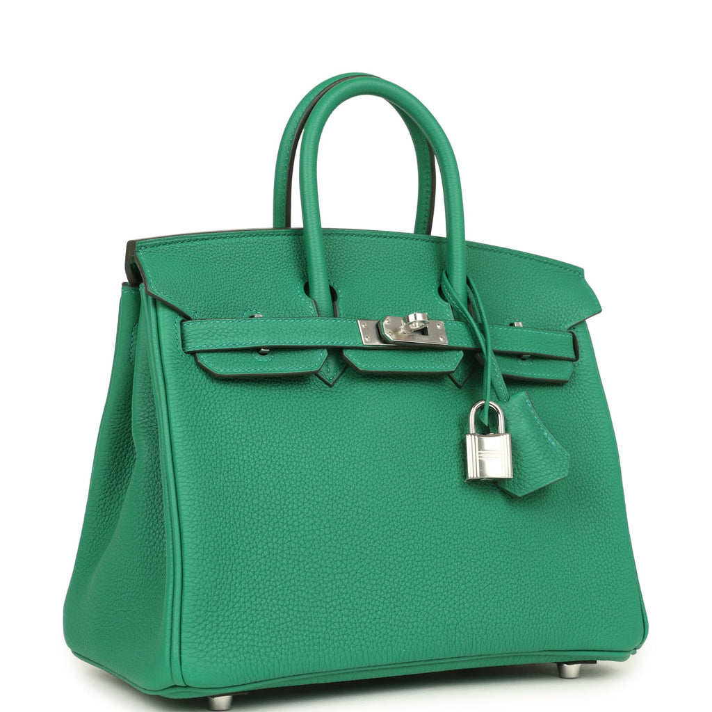 Birkin 25 Vert Vertigo Togo Palladium Hardware Bag