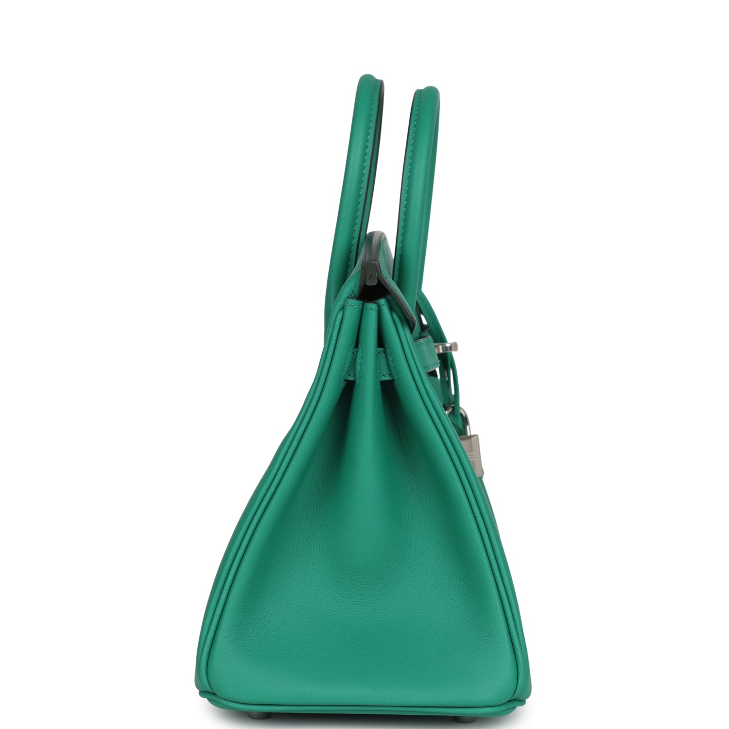 Birkin 25 Vert Vertigo Verso Swift Palladium Hardware Bag