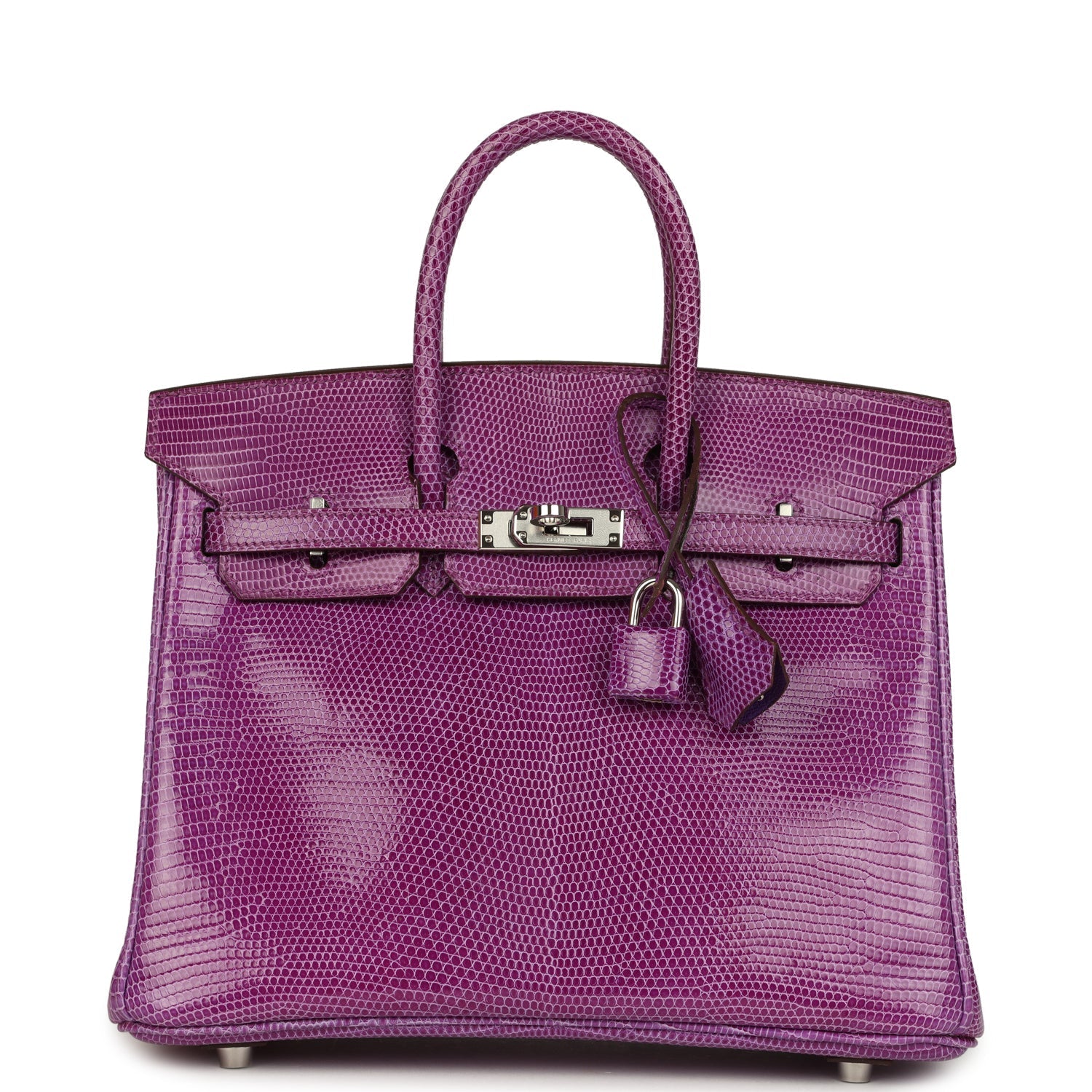Birkin 25 Violet Varanus Niloticus Lizard Palladium Hardware Bag