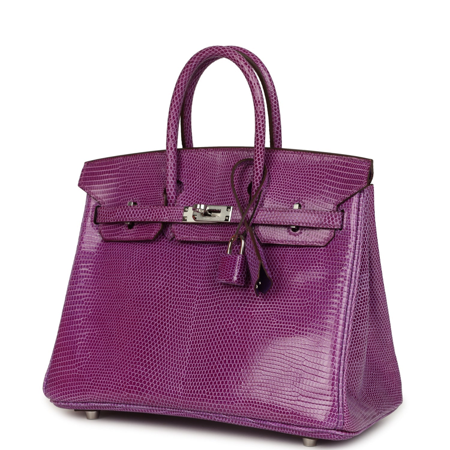 Birkin 25 Violet Varanus Niloticus Lizard Palladium Hardware Bag