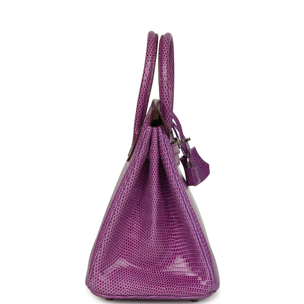 Birkin 25 Violet Varanus Niloticus Lizard Palladium Hardware Bag