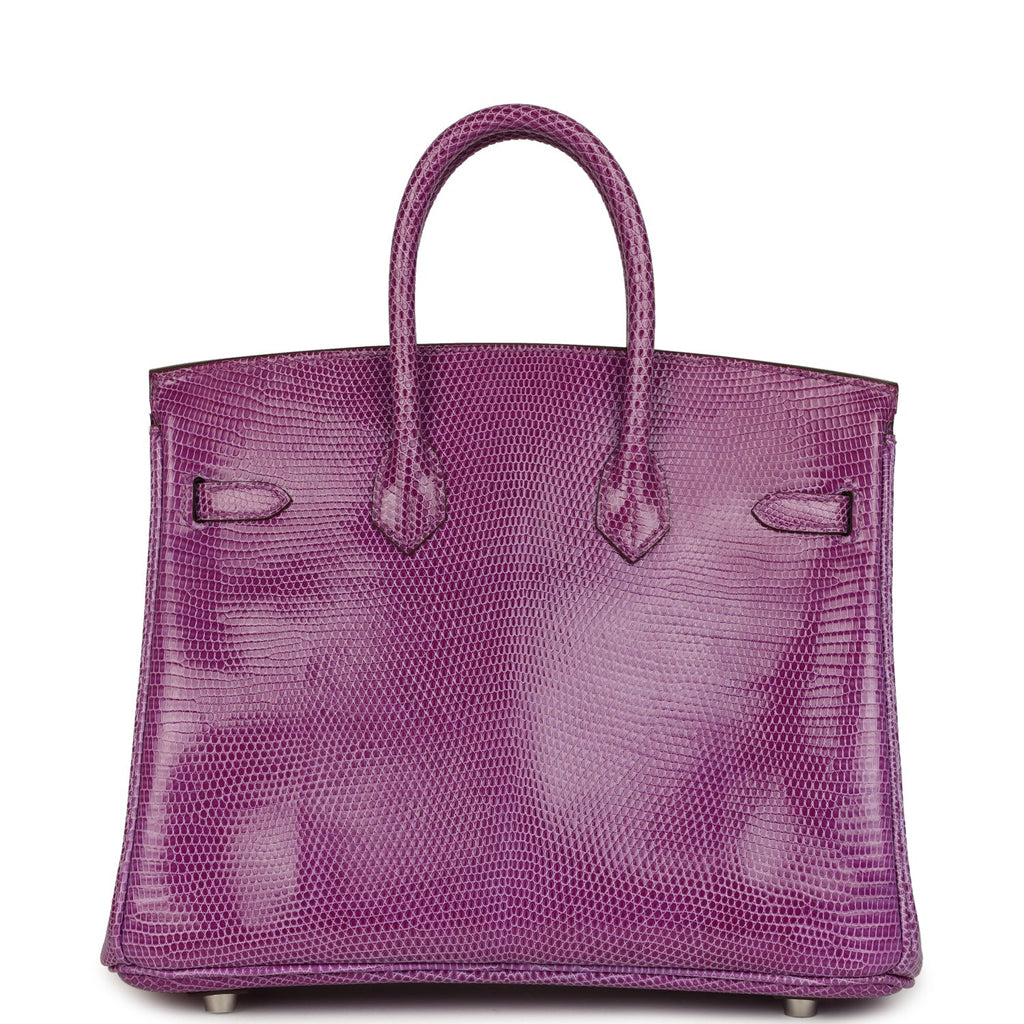 Birkin 25 Violet Varanus Niloticus Lizard Palladium Hardware Bag